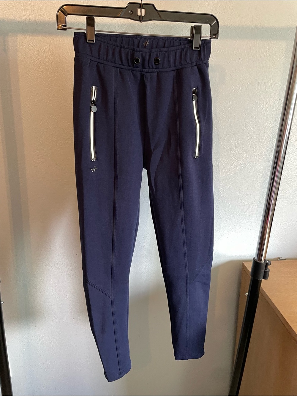 Hyperthreads Navy Athletic Jogger Pants with Zip Pockets Size XS